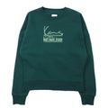 日本然リトテ-古着オンライン-karl kani jeans ドロップショルダー スウェット XS グリーン コットン クロップド丈-karl kani jeans drop shoulder Sweatshirt XS green cotton cropped length