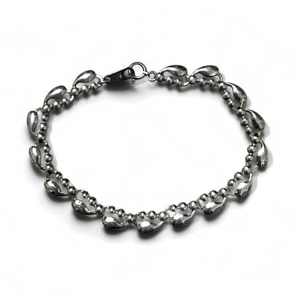 Vintage Silver Bracelet Teardrop Bracelet PT100 SV Platinum Silver