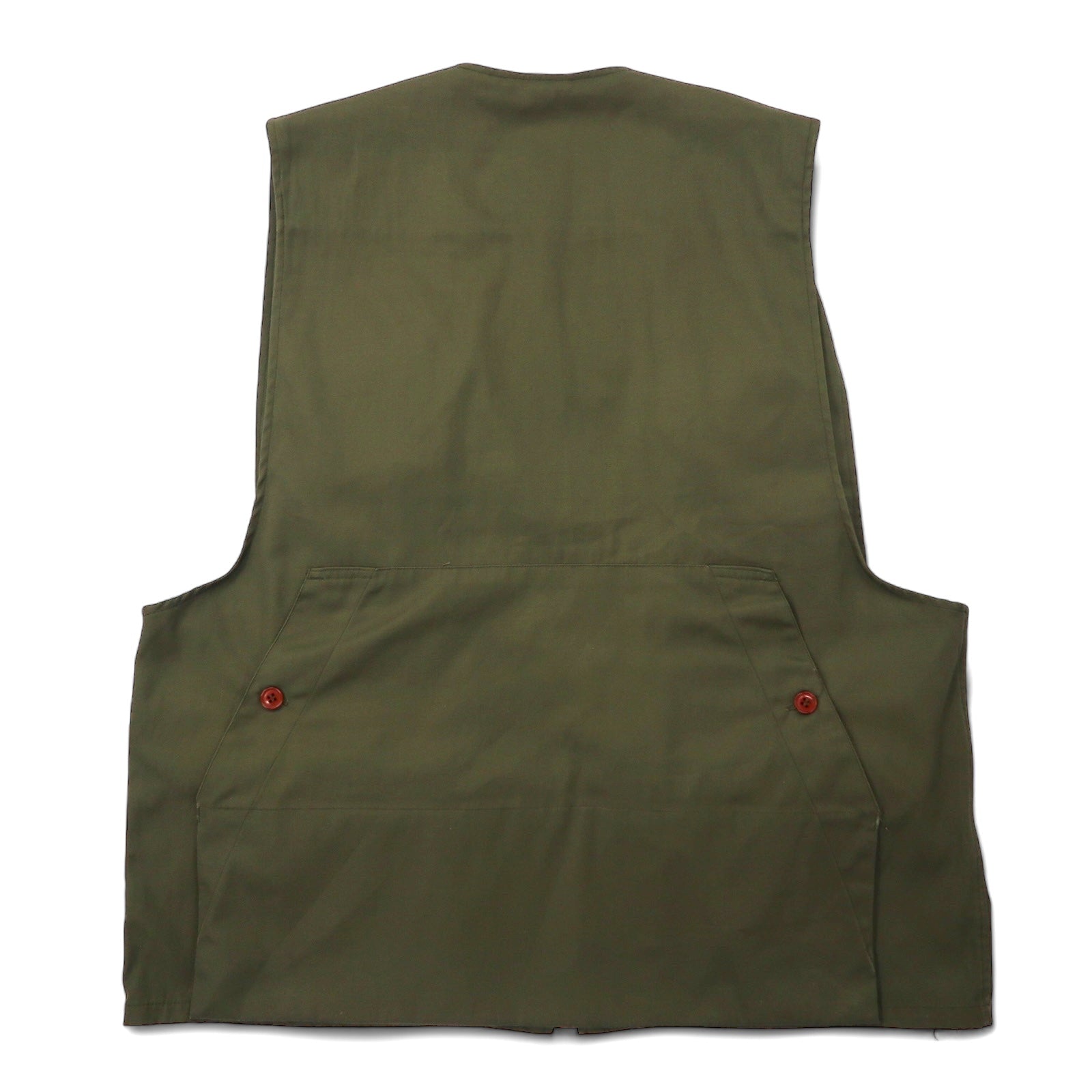 Euro Vintage Euro Vintage Military Travel Vest XL Khaki Polyester Cotton MILITARY TRAVEL VEST