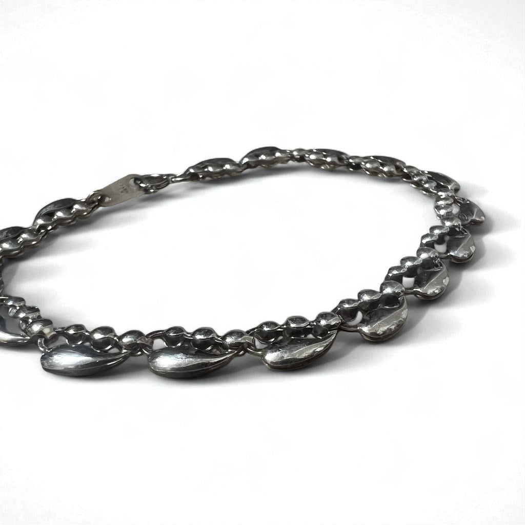 Vintage Silver Bracelet Teardrop Bracelet PT100 SV Platinum Silver