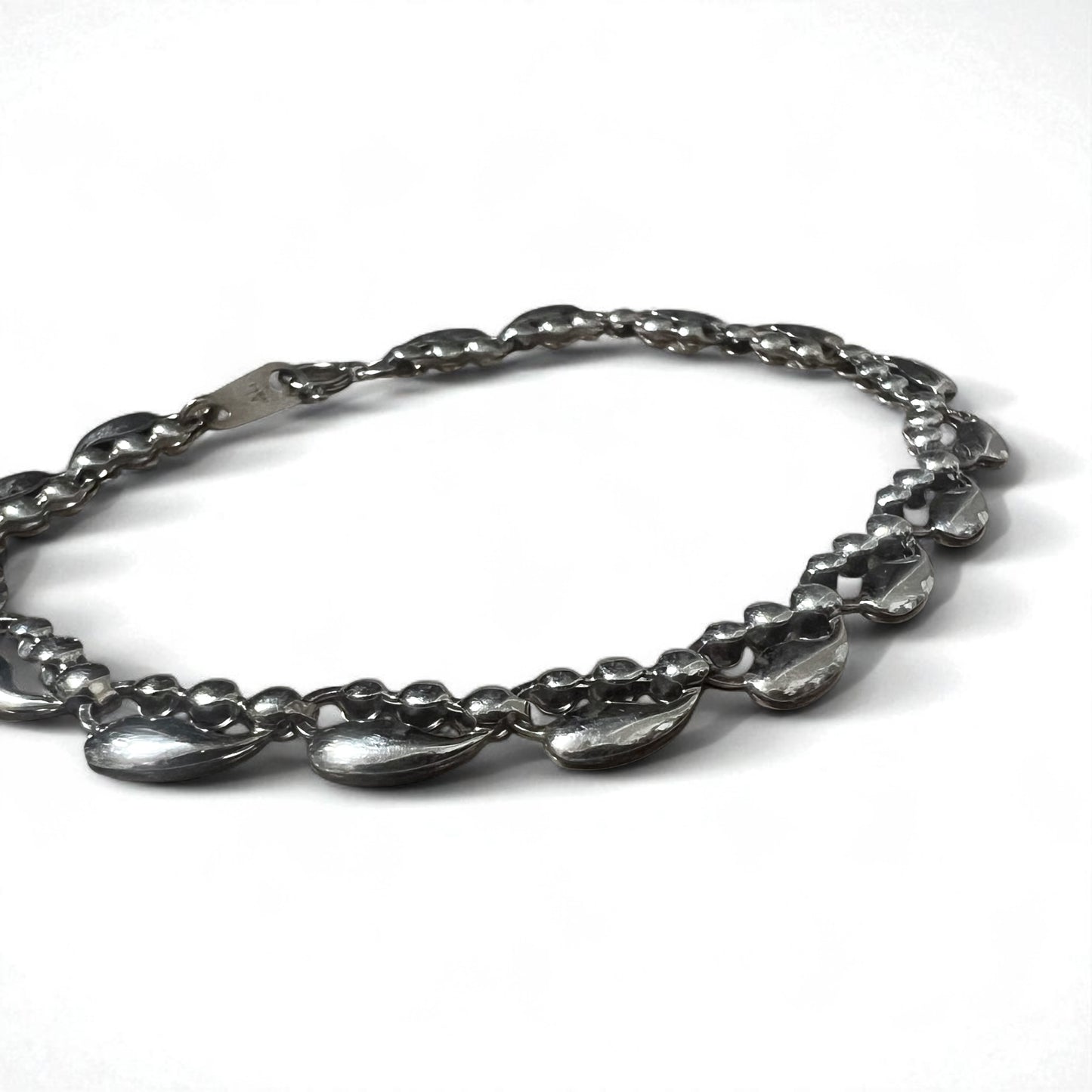 Vintage Silver Bracelet Teardrop Bracelet PT100 SV Platinum Silver