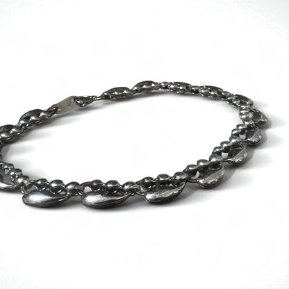 Vintage Silver Bracelet Teardrop Bracelet PT100 SV Platinum Silver