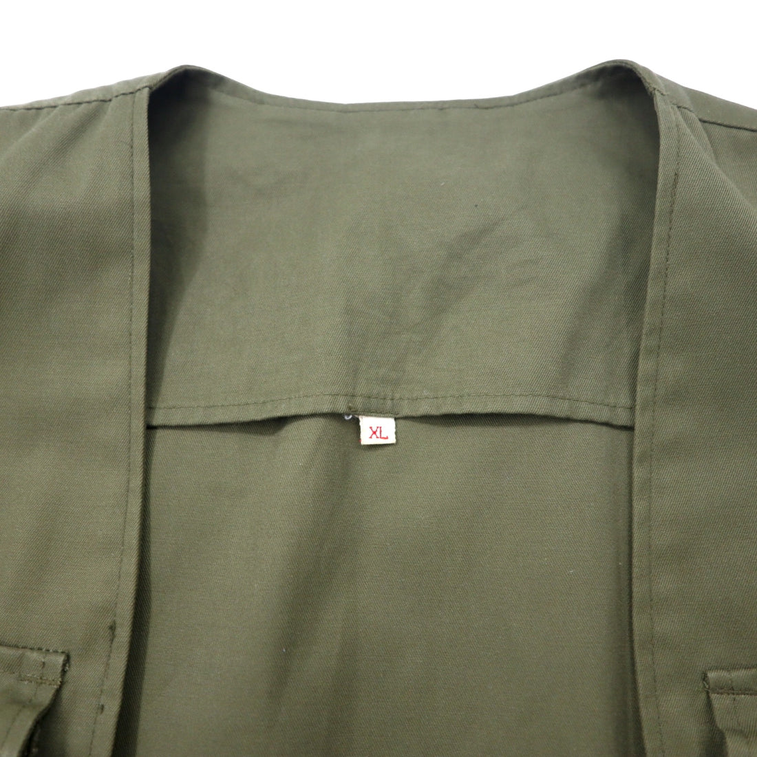 Euro Vintage ユーロヴィンテージ ミリタリー トラベル ベスト XL カーキ ポリエステル コットン MILITARY TRAVEL VEST