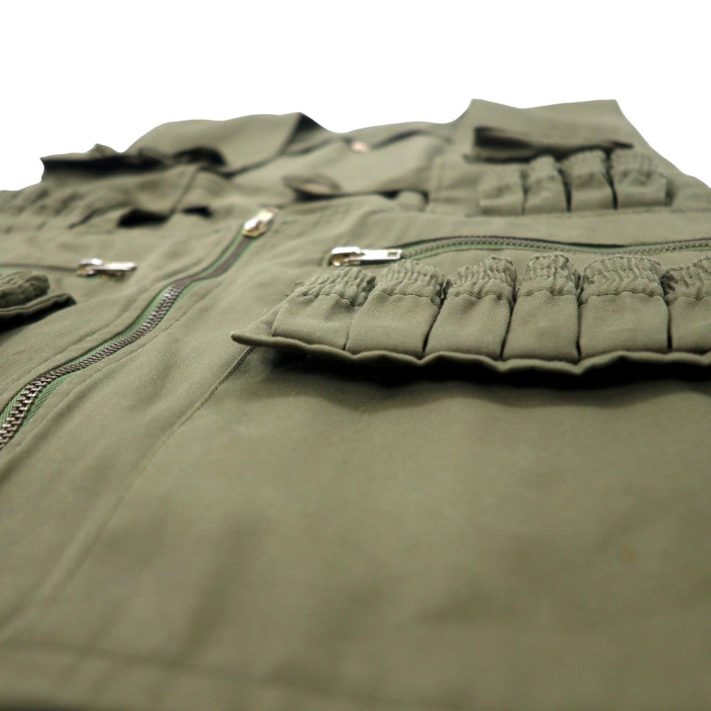 Euro Vintage Euro Vintage Military Travel Vest XL Khaki Polyester Cotton MILITARY TRAVEL VEST