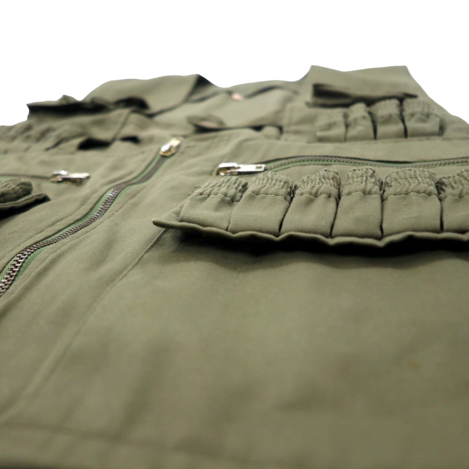 Euro Vintage Euro Vintage Military Travel Vest XL Khaki Polyester Cotton MILITARY TRAVEL VEST