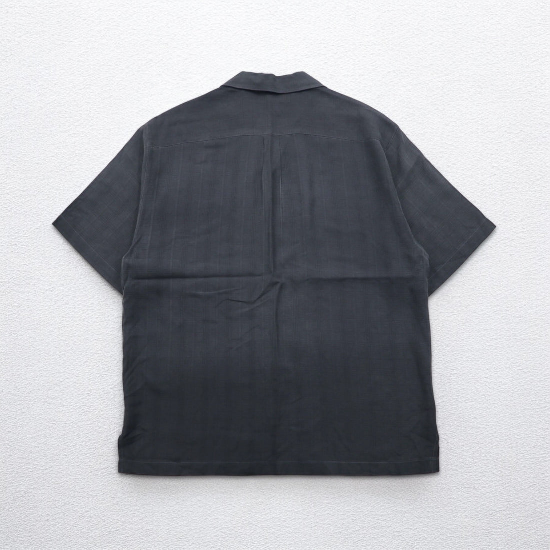 Tommy Bahama 半袖 オープンカラーシャツ 開襟 シルクシャツ M グレー シャドーチェック