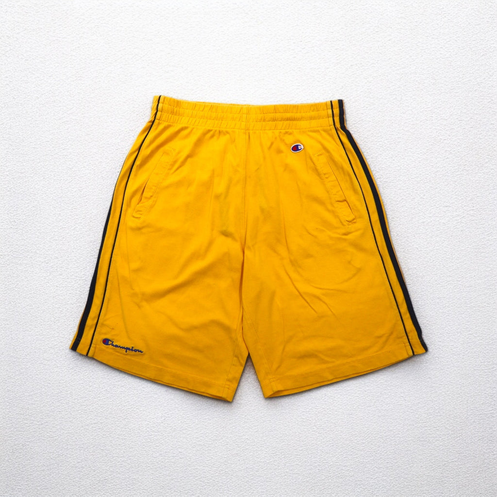 Champion 90s Easy Shorts, Half Pants, XL, Yellow, Blue Embroidered Tag, Basketball