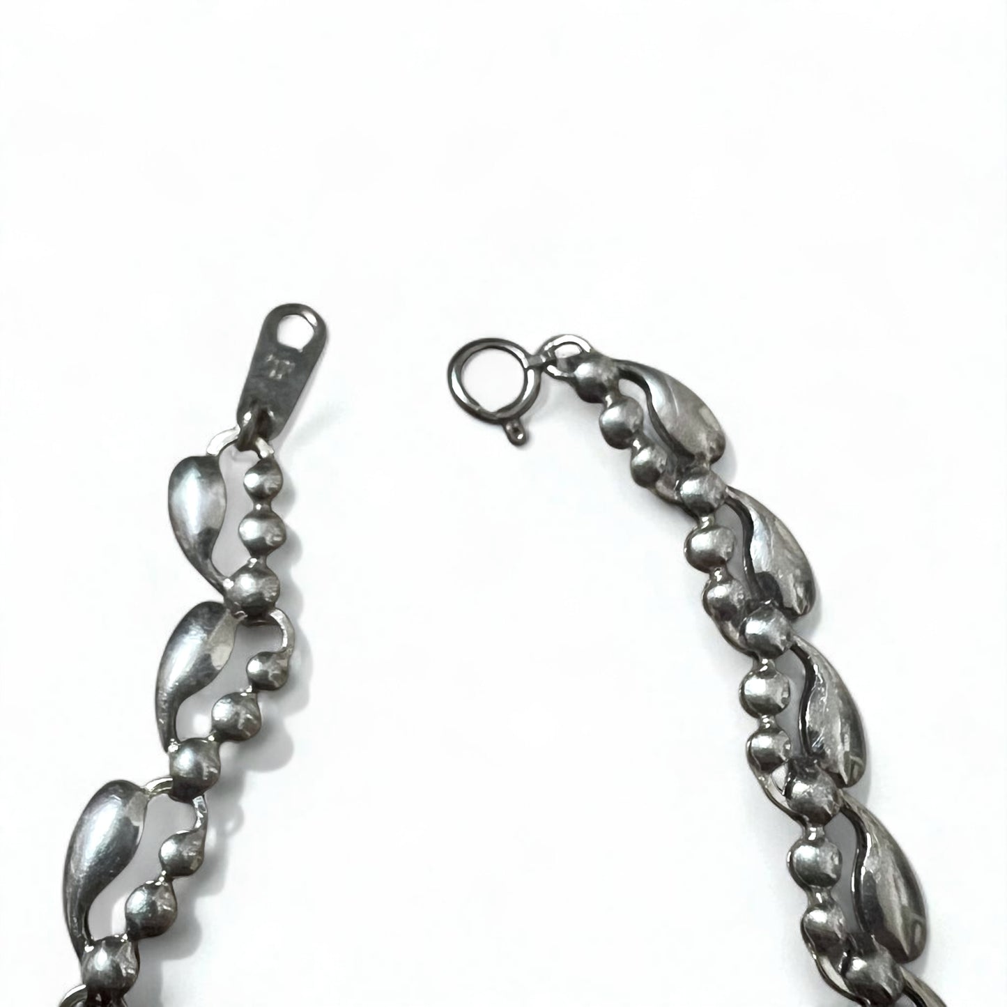 Vintage Silver Bracelet Teardrop Bracelet PT100 SV Platinum Silver