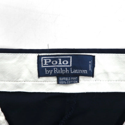 Polo Ralph Lauren 90年代 SUFFIELD PANT チノパンツ ワークパンツ L ネイビー コットン