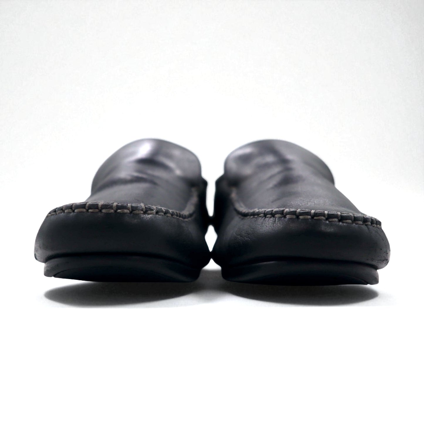 Salvatore Ferragamo ドライビングシューズ ローファー スリッポン 26cm ブラック レザー イタリア製