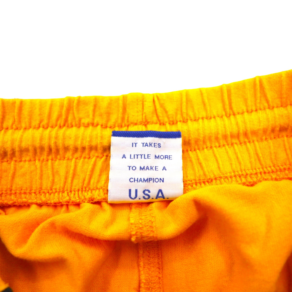 Champion 90s Easy Shorts, Half Pants, XL, Yellow, Blue Embroidered Tag, Basketball