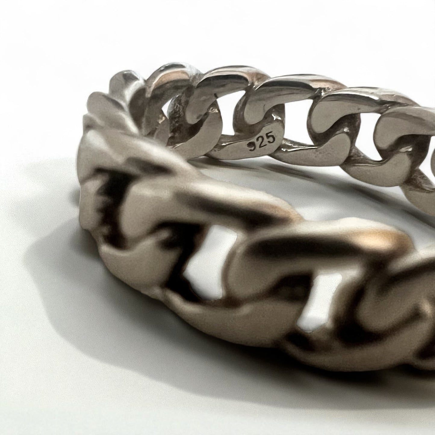 Vintage Silver Chain Ring, Kihei Chain Ring, Size 14, Silver 925