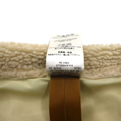 Patagonia レトロX Boys Retro-X Jacket ボア フリースジャケット M ナチュラル × グリーン ナイロン切替 65644