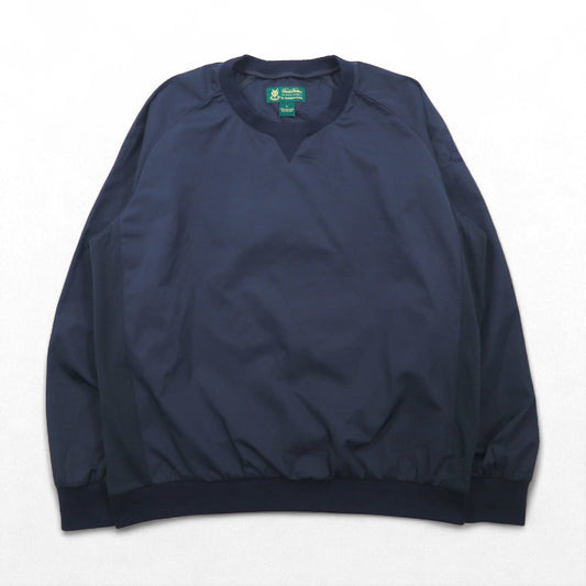 Brooks Brothers ピステ プルオーバー ナイロンジャケット L ネイビー サイドリブ 防水 ST ANDREWS LINKS