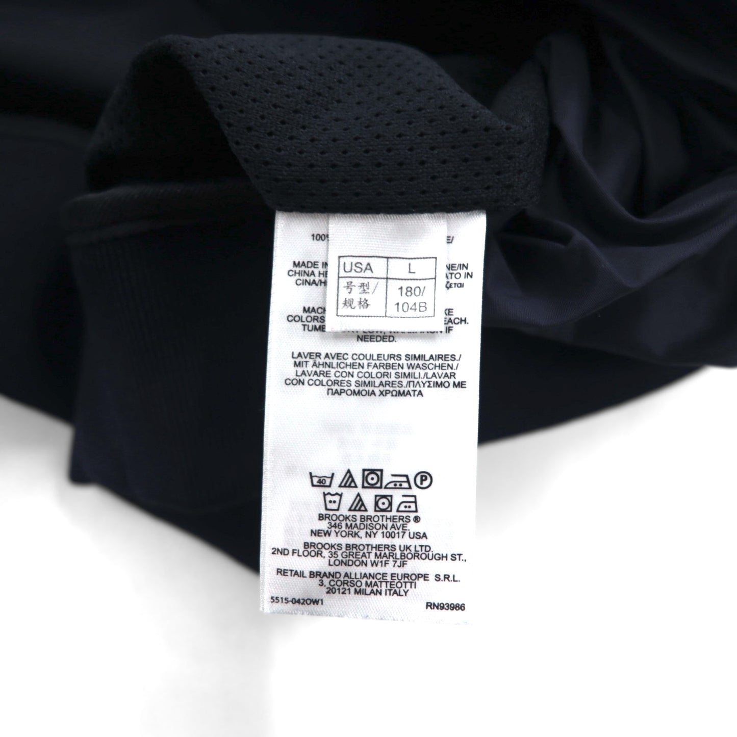 Brooks Brothers ピステ プルオーバー ナイロンジャケット L ネイビー サイドリブ 防水 ST ANDREWS LINKS