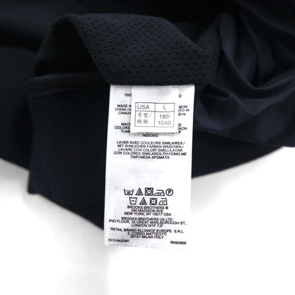 Brooks Brothers ピステ プルオーバー ナイロンジャケット L ネイビー サイドリブ 防水 ST ANDREWS LINKS