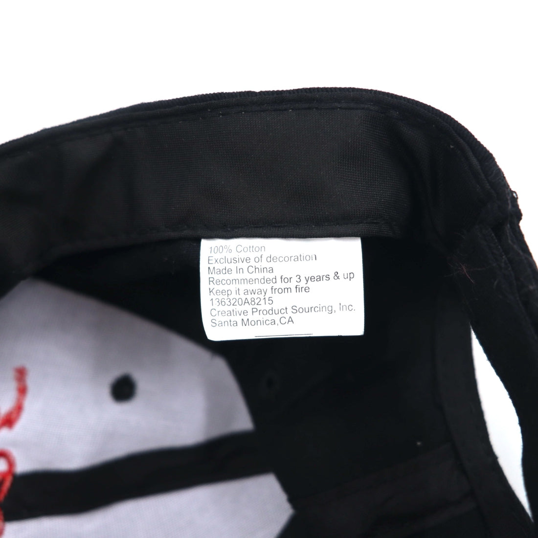 D.A.R.E. スナップバック ベースボールキャップ ONE ブラック コットン