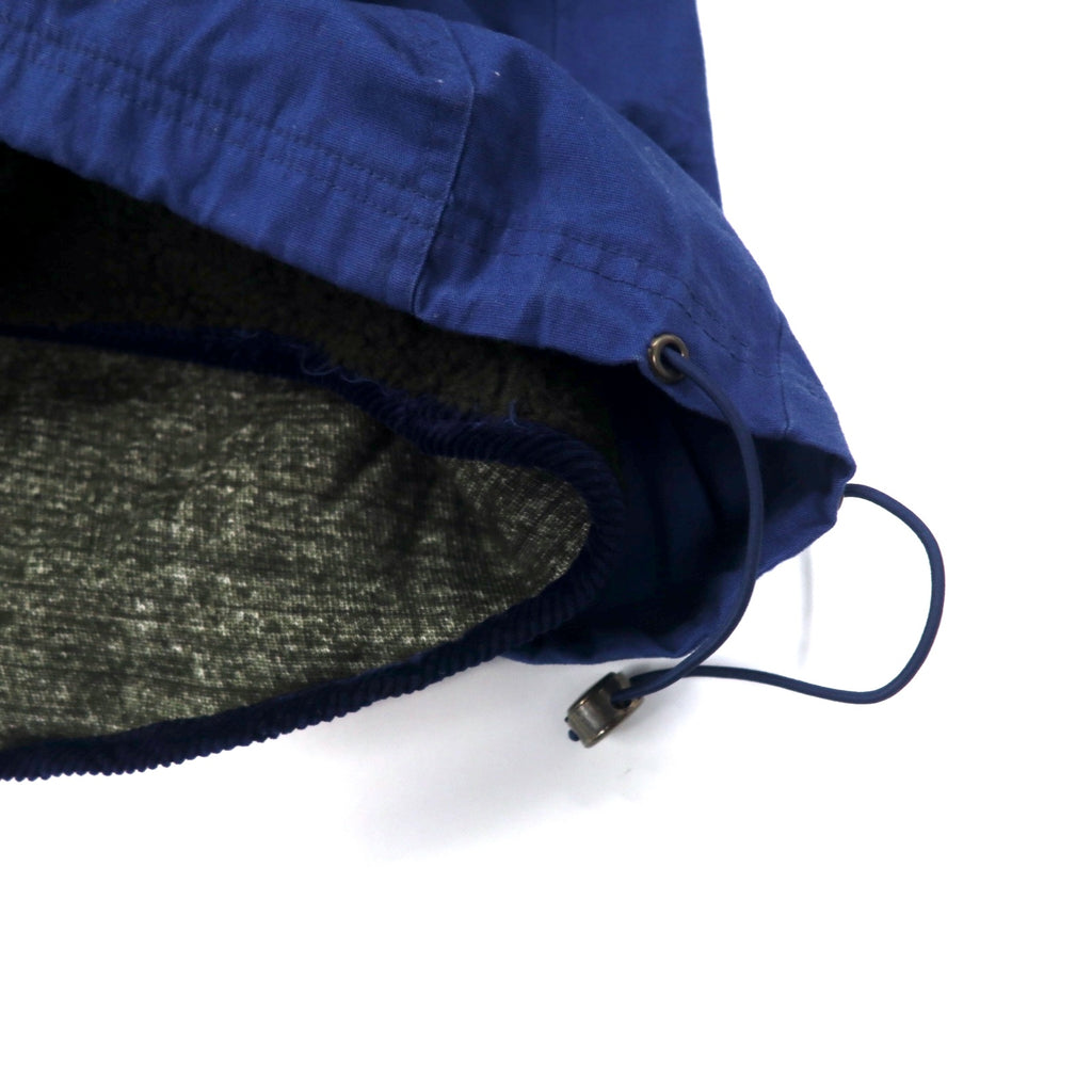 STARTER 90's Half Zip Anorak Parka XL Navy Cotton Boa Liner Big Size