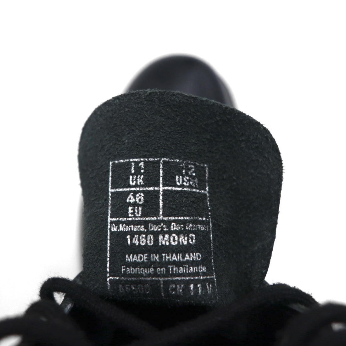 Dr.Martens 8ホールブーツ 1460 MONO 8EYE BOOT ブラックステッチ レースアップブーツ 30cm レザー