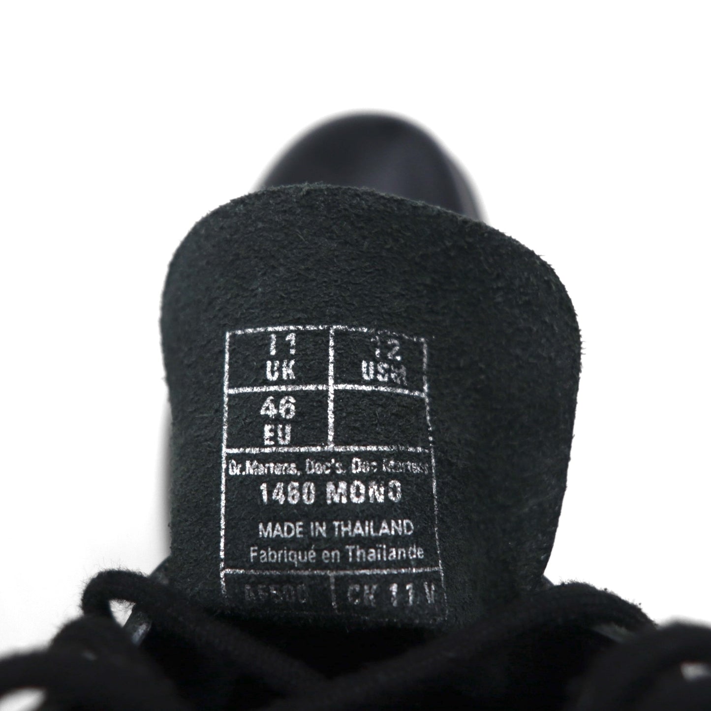 Dr.Martens 8ホールブーツ 1460 MONO 8EYE BOOT ブラックステッチ レースアップブーツ 30cm レザー