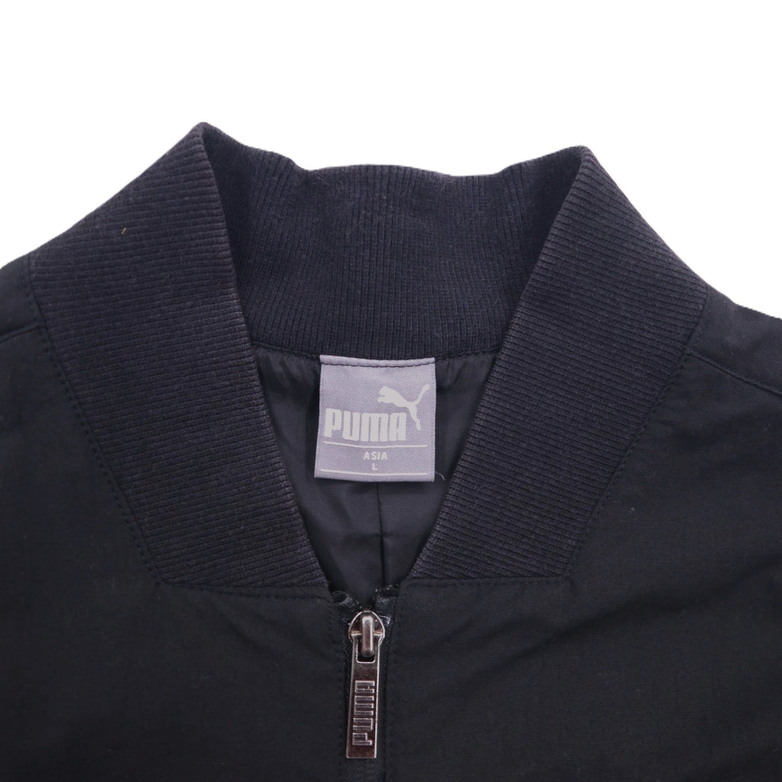 PUMA Woven Jacket Windbreaker L Black Nylon Logo 581075