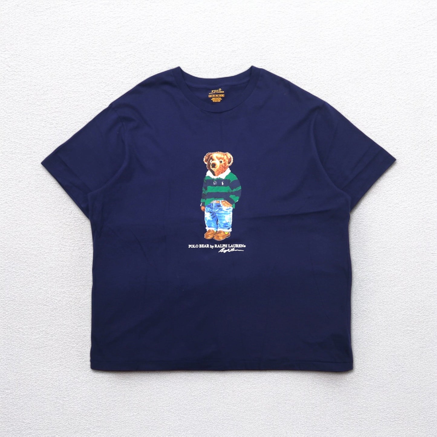 POLO RALPH LAUREN Polo Bear T-shirt 2XL Navy Cotton POLO BEAR Big size