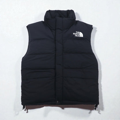 THE NORTH FACE ヌプシ グースダウン ベスト M ブラック ナイロン フード収納 ドローコード