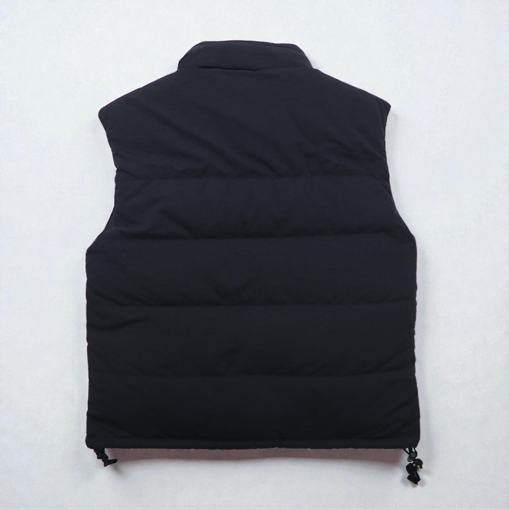 THE NORTH FACE ヌプシ グースダウン ベスト M ブラック ナイロン フード収納 ドローコード