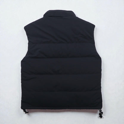 THE NORTH FACE ヌプシ グースダウン ベスト M ブラック ナイロン フード収納 ドローコード