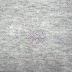JC PENNEY 90s USA Made Crew Neck Sweatshirt, Size L, Gray, Solid Color, USA Olympic Logo Embroidery