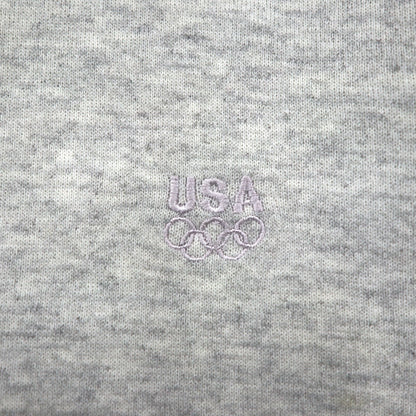 JC PENNEY 90年代 USA製 クルーネック スウェット L グレー 無地 USAオリンピック ワンポイント刺繍