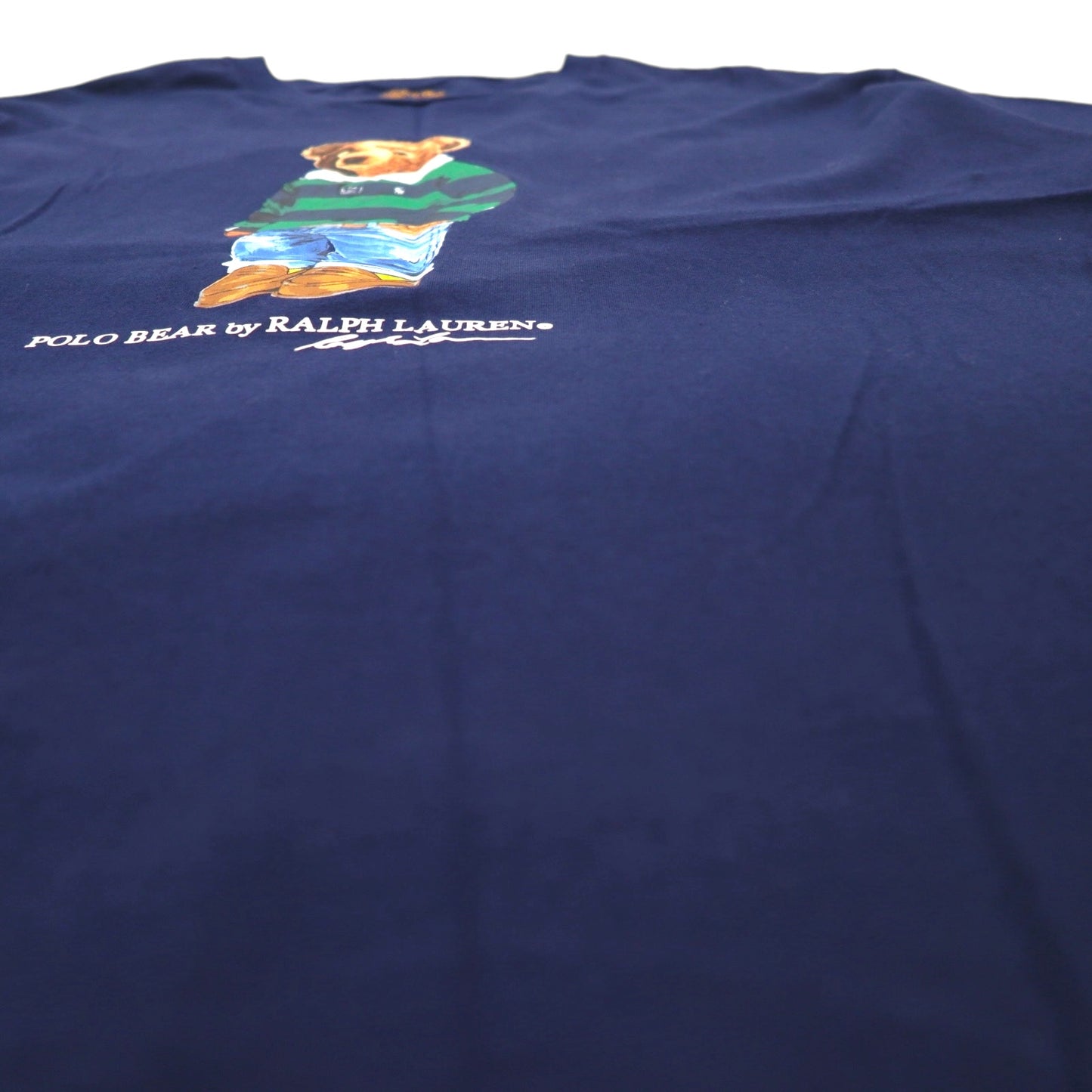 POLO RALPH LAUREN Polo Bear T-shirt 2XL Navy Cotton POLO BEAR Big size