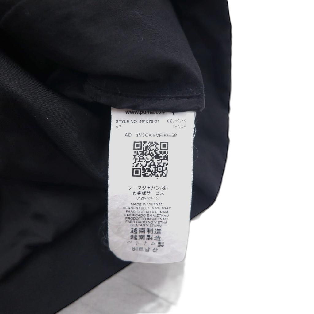 PUMA Woven Jacket Windbreaker L Black Nylon Logo 581075