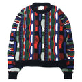 日本然リトテ-古着オンライン-REGA SALINAS 90年代 3Dニット セーター M マルチカラー アクリル 日本製-REGA SALINAS 90s 3D Knit Sweater M Multi Color Acrylic Japan Made