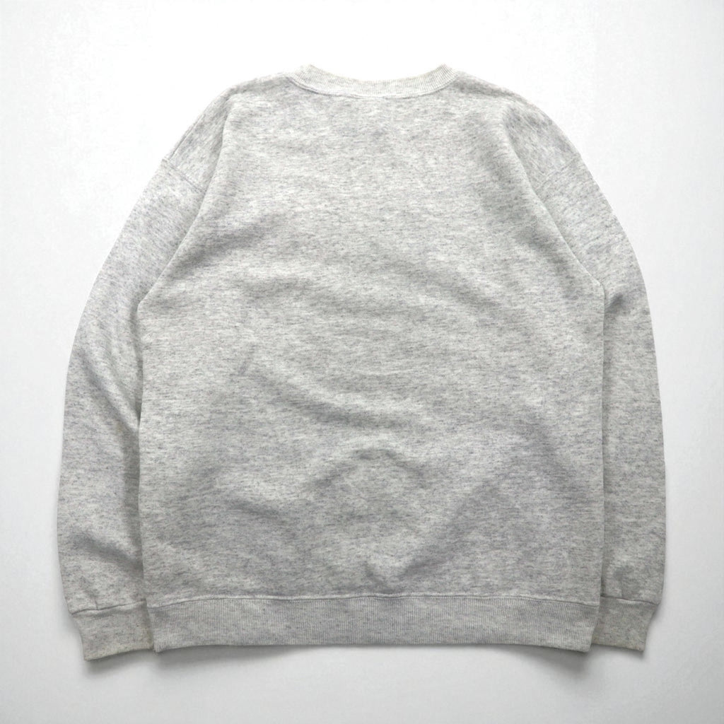 JC PENNEY 90s USA Made Crew Neck Sweatshirt, Size L, Gray, Solid Color, USA Olympic Logo Embroidery