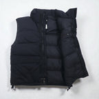 THE NORTH FACE ヌプシ グースダウン ベスト M ブラック ナイロン フード収納 ドローコード