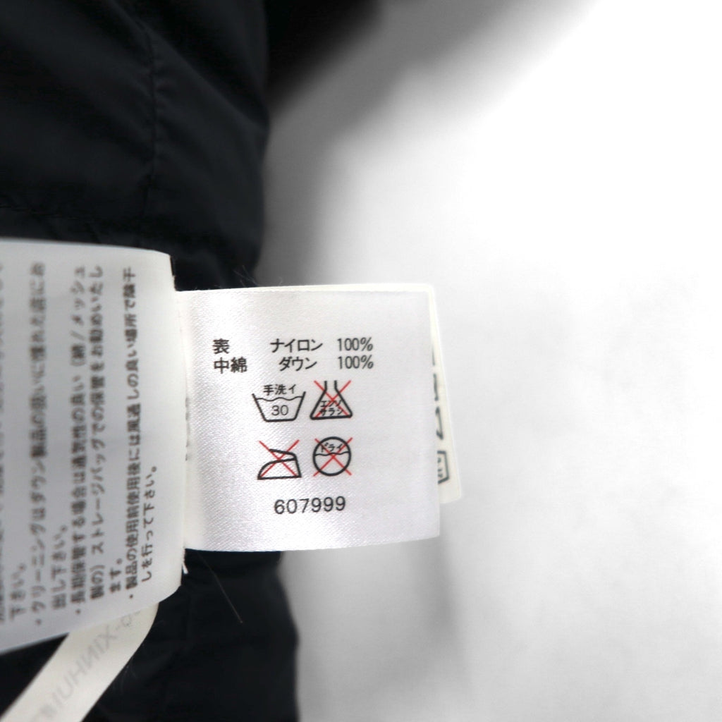 THE NORTH FACE ヌプシ グースダウン ベスト M ブラック ナイロン フード収納 ドローコード