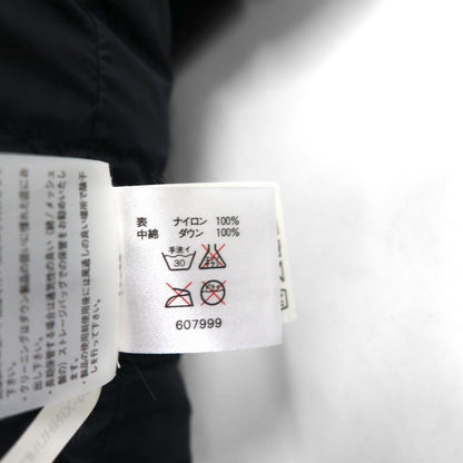 THE NORTH FACE ヌプシ グースダウン ベスト M ブラック ナイロン フード収納 ドローコード