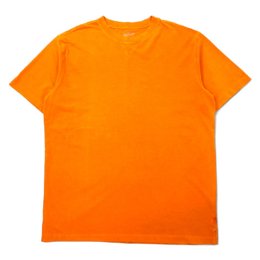 日本然リトテ-古着オンライン-Woolrich ヘビーウェイト Tシャツ XL オレンジ コットン 前V ビッグサイズ-Woolrich Heavyweight T-Shirt XL Orange Cotton Front V Big Size