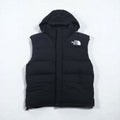 THE NORTH FACE ヌプシ グースダウン ベスト M ブラック ナイロン フード収納 ドローコード