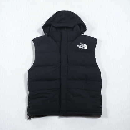 THE NORTH FACE ヌプシ グースダウン ベスト M ブラック ナイロン フード収納 ドローコード