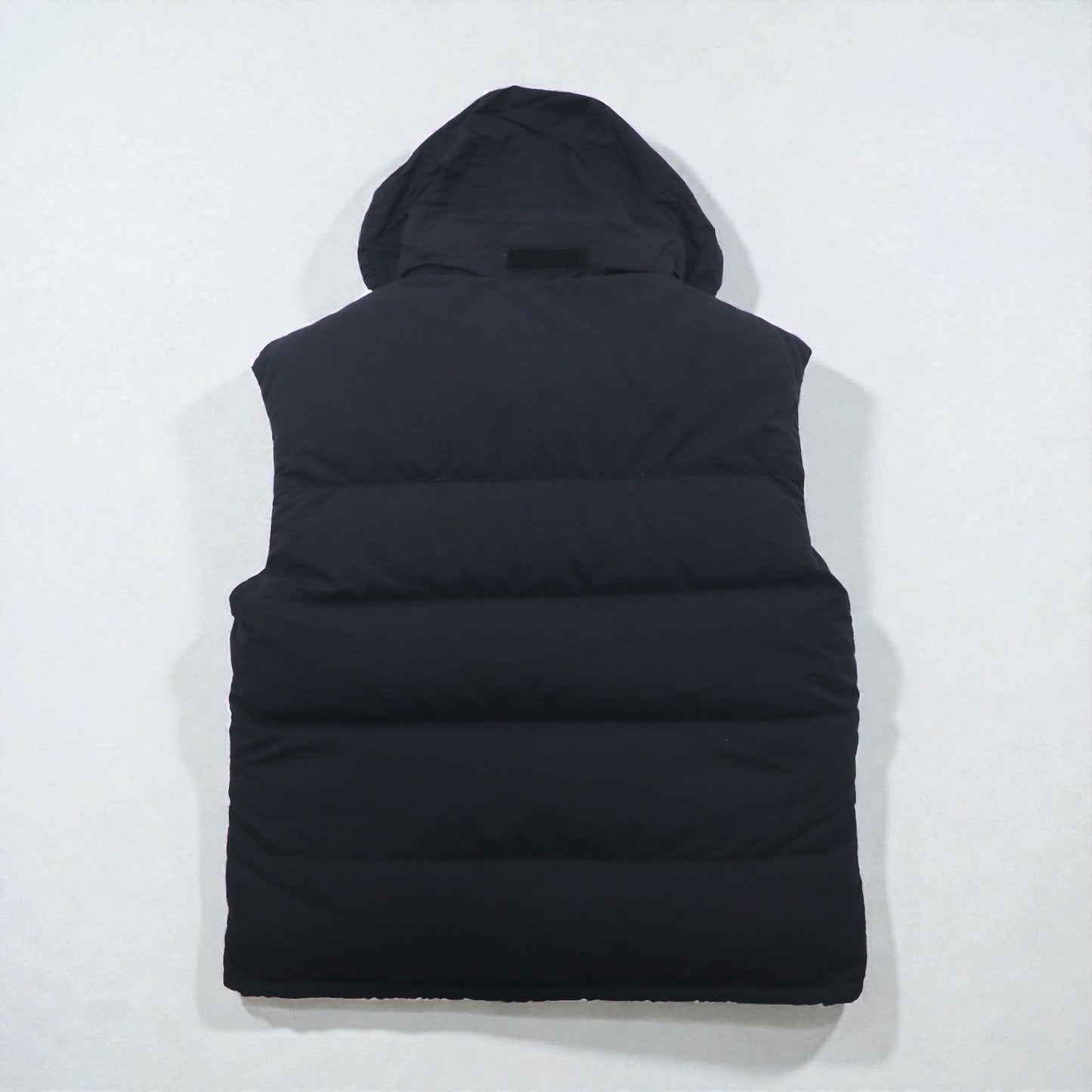 THE NORTH FACE ヌプシ グースダウン ベスト M ブラック ナイロン フード収納 ドローコード