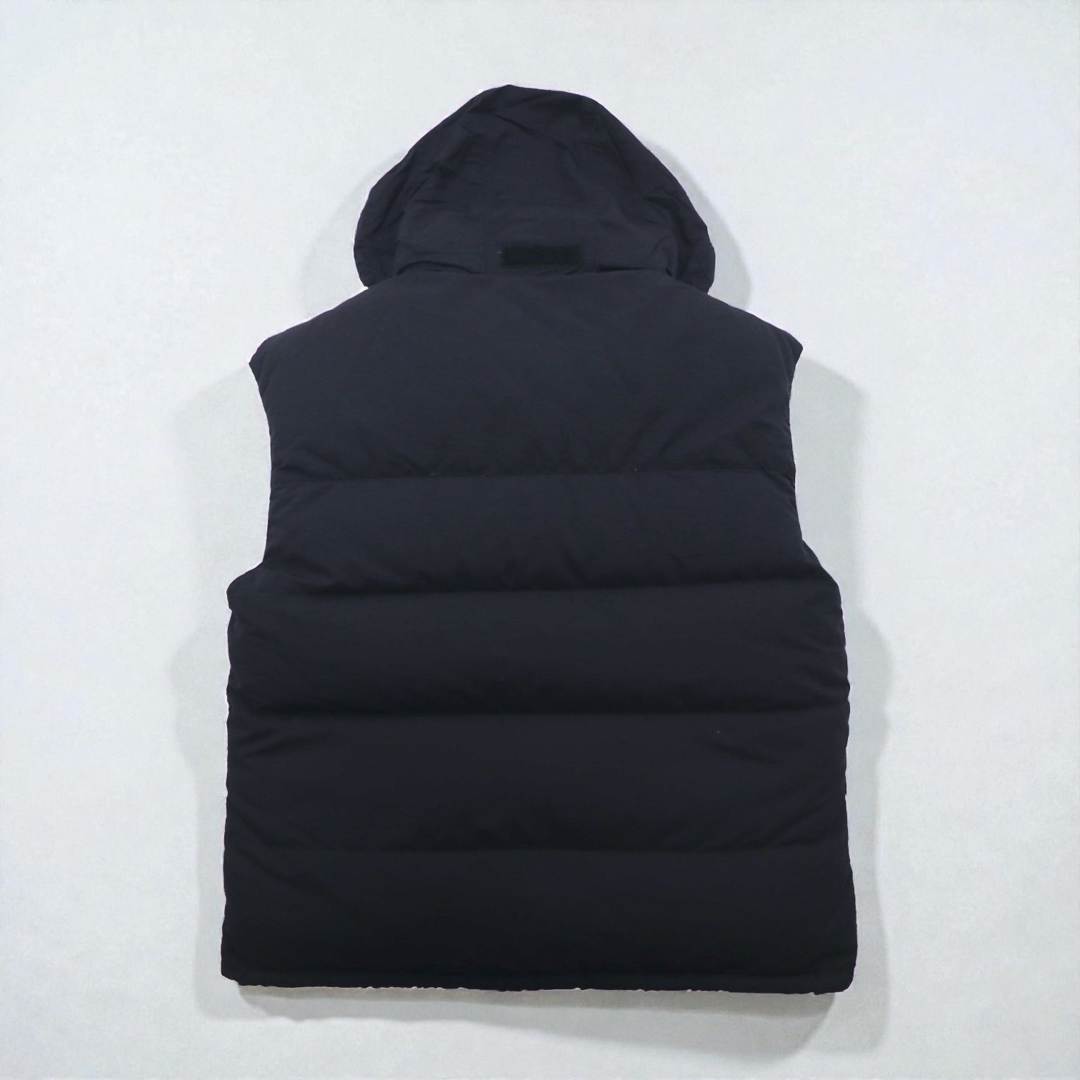 THE NORTH FACE ヌプシ グースダウン ベスト M ブラック ナイロン フード収納 ドローコード