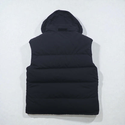 THE NORTH FACE ヌプシ グースダウン ベスト M ブラック ナイロン フード収納 ドローコード