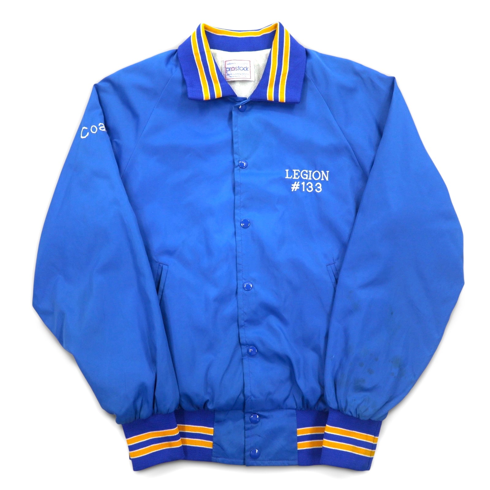 90s PROSTOCK Nylon Stadium Jacket L Blue LEGION Embroidery
