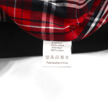 L'HOMME MODERNE スウィングトップ ハリントンジャケット L ネイビー 裏地チェック コットン