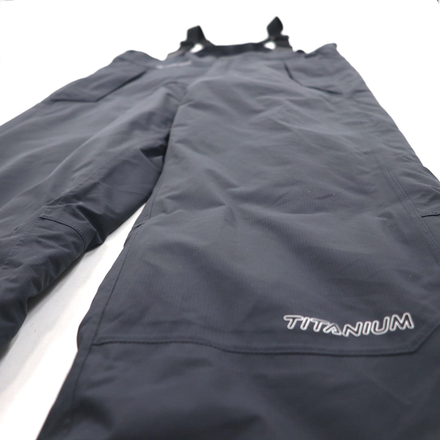 Columbia TITANIUM スノービブパンツ サロペット 防水 オーバーオール L グレー 中綿 スキー スノーボード ウェア EM8025