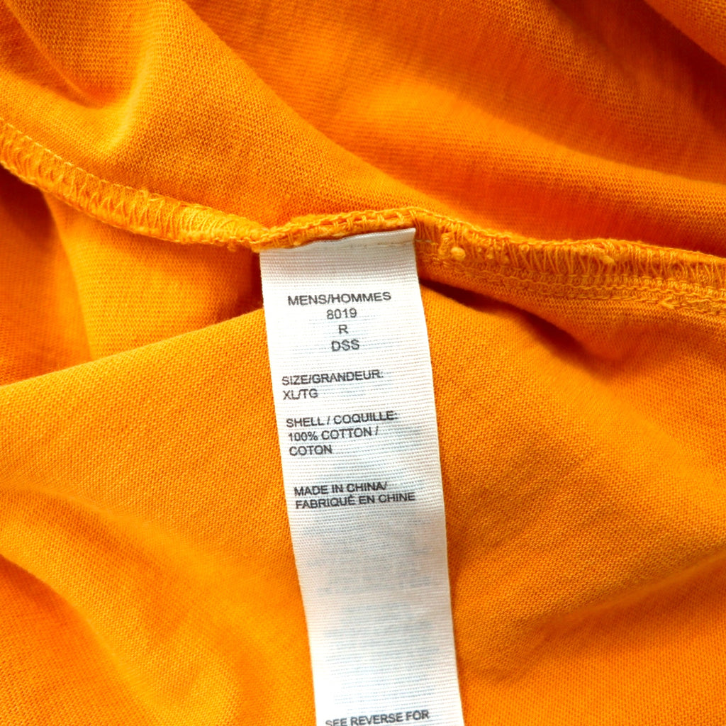 Woolrich ヘビーウェイト Tシャツ XL オレンジ コットン 前V ビッグサイズ