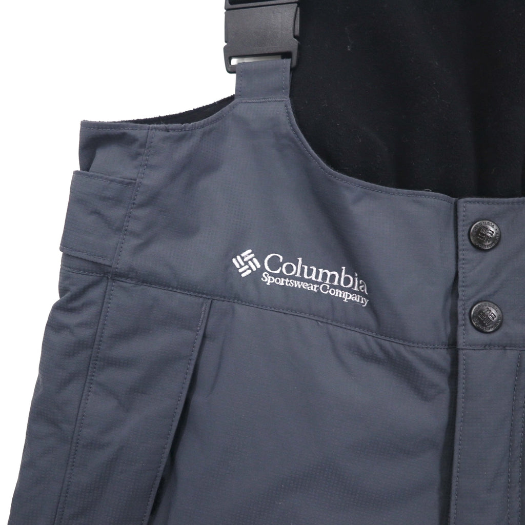 Columbia TITANIUM スノービブパンツ サロペット 防水 オーバーオール L グレー 中綿 スキー スノーボード ウェア EM8025