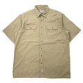 日本然リトテ-古着オンライン-carhartt 半袖 ワークシャツ 2XL ベージュ ポリエステル コットン ビッグサイズ Twill S/S Work Shirt S223 KHI-carhartt Short Sleeve Work Shirt 2XL Beige Polyester Cotton Big Size Twill S/S Work Shirt S223 KHI